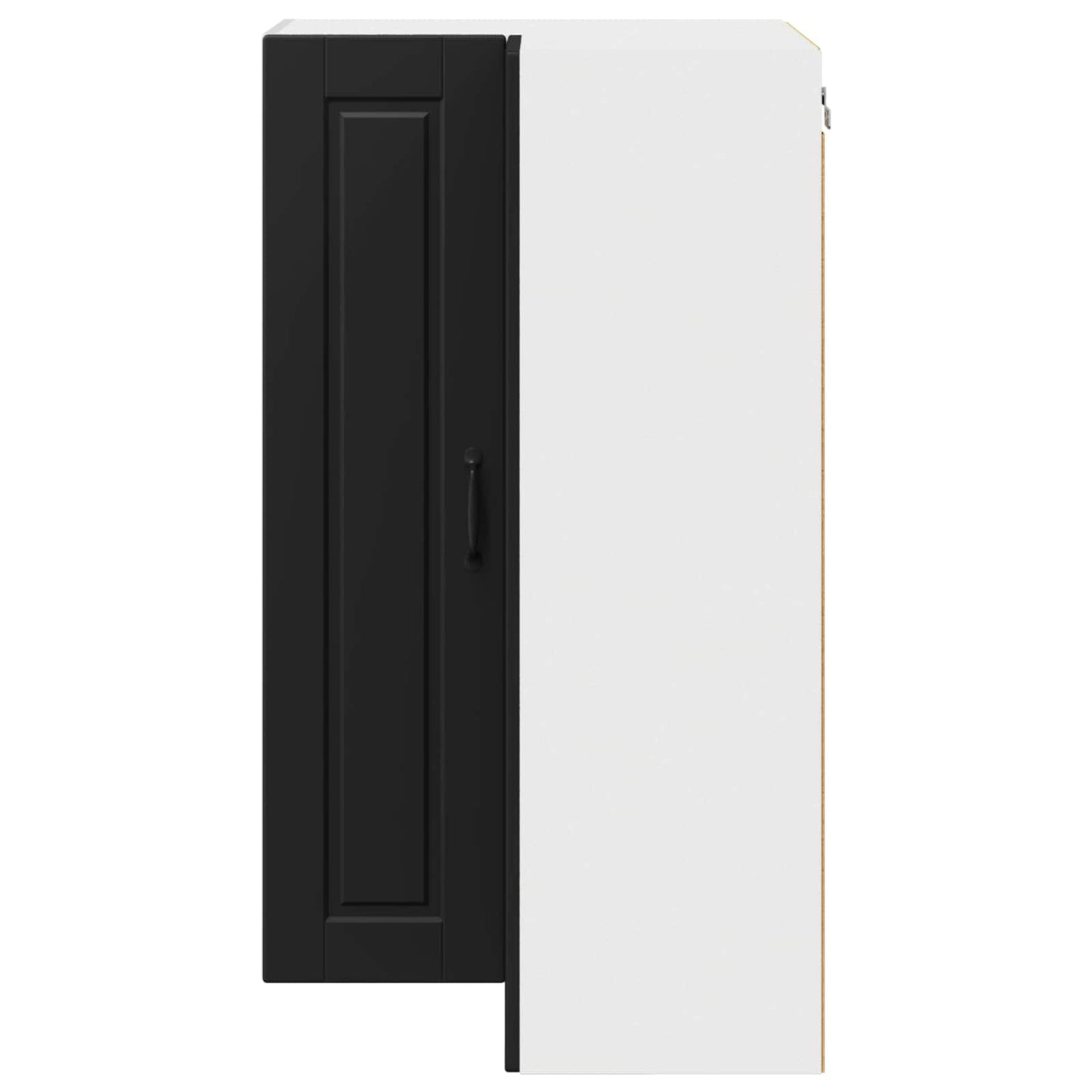 vidaXL Wall Corner Cabinet PORTO Black 57 x 57 x 100 cm