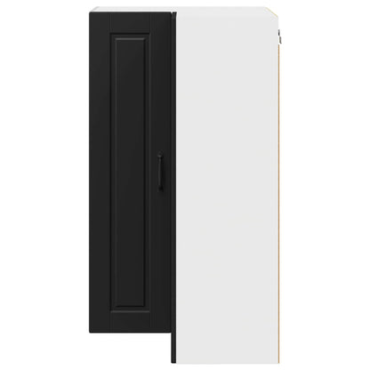 vidaXL Wall Corner Cabinet PORTO Black 57 x 57 x 100 cm