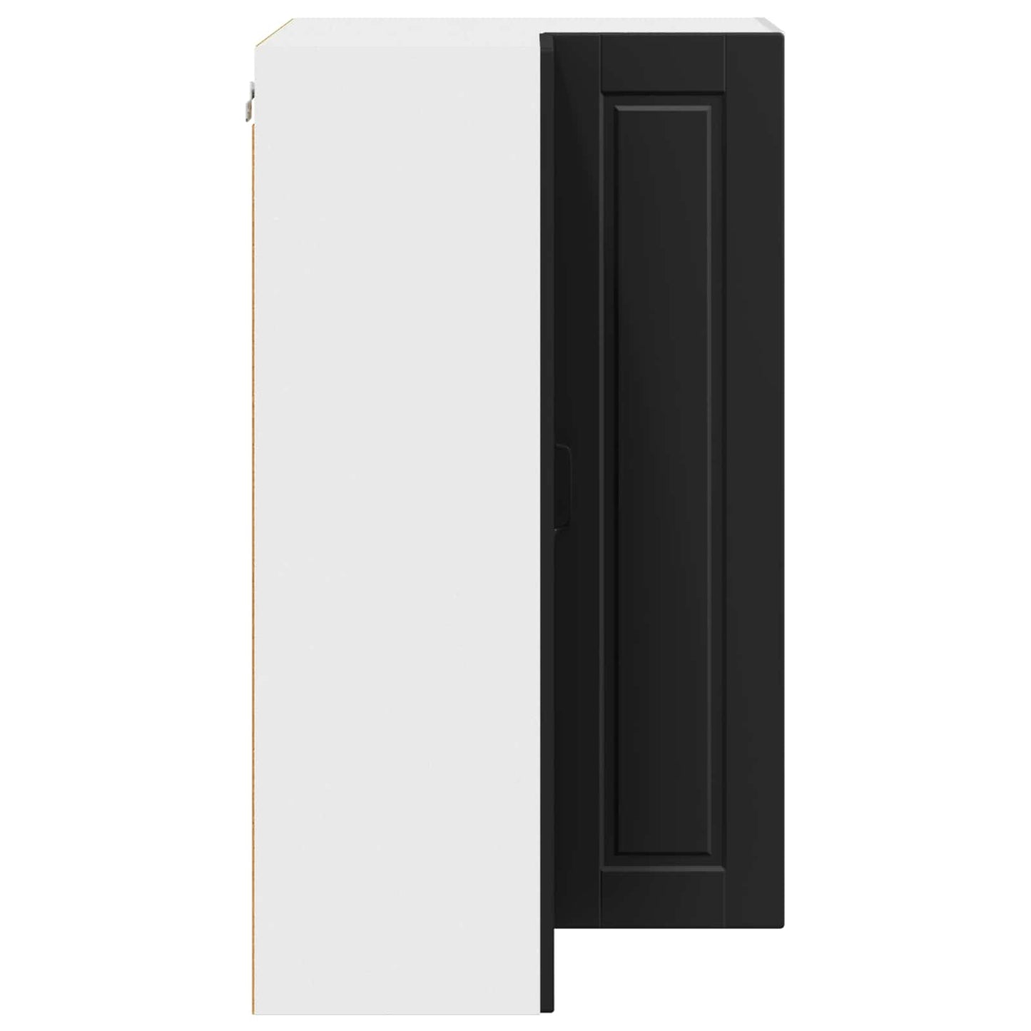 vidaXL Wall Corner Cabinet PORTO Black 57 x 57 x 100 cm