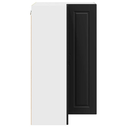 vidaXL Wall Corner Cabinet PORTO Black 57 x 57 x 100 cm