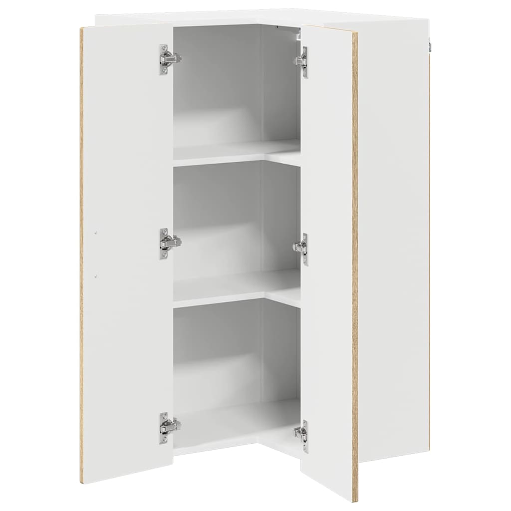 vidaXL Wall Corner Cabinet PORTO Sonoma Oak 57 x 57 x 100 cm