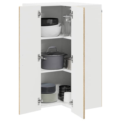 vidaXL Wall Corner Cabinet PORTO Sonoma Oak 57 x 57 x 100 cm