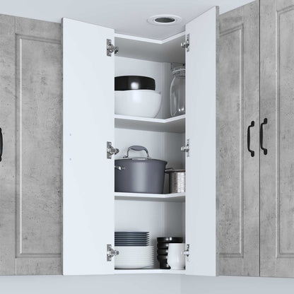 vidaXL Wall Corner Cabinet PORTO Concrete Grey 57 x 57 x 100 cm