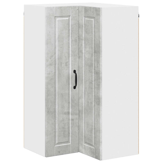vidaXL Wall Corner Cabinet PORTO Concrete Grey 57 x 57 x 100 cm