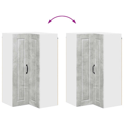 vidaXL Wall Corner Cabinet PORTO Concrete Grey 57 x 57 x 100 cm