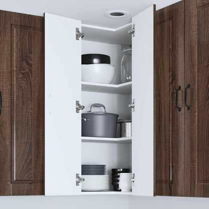 vidaXL Wall Corner Cabinet PORTO Brown Oak 57 x 57 x 100 cm