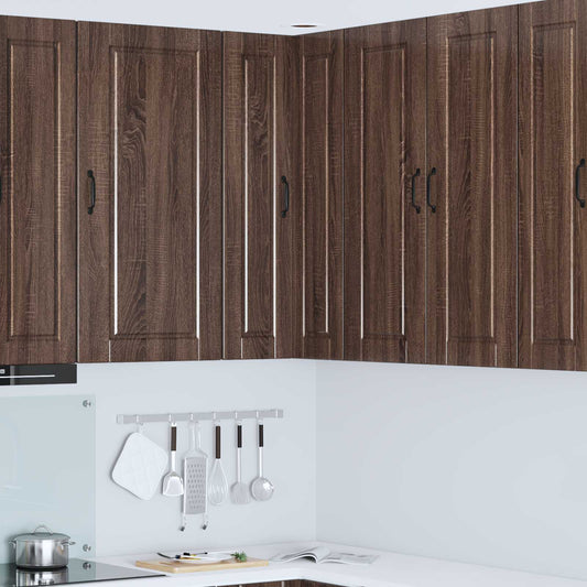 vidaXL Wall Corner Cabinet PORTO Brown Oak 57 x 57 x 100 cm