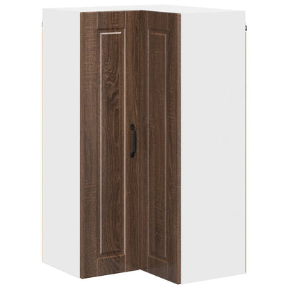 vidaXL Wall Corner Cabinet PORTO Brown Oak 57 x 57 x 100 cm