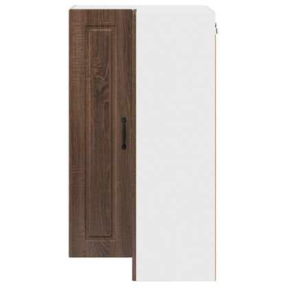 vidaXL Wall Corner Cabinet PORTO Brown Oak 57 x 57 x 100 cm