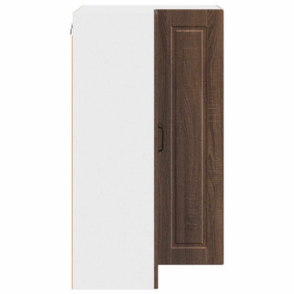 vidaXL Wall Corner Cabinet PORTO Brown Oak 57 x 57 x 100 cm