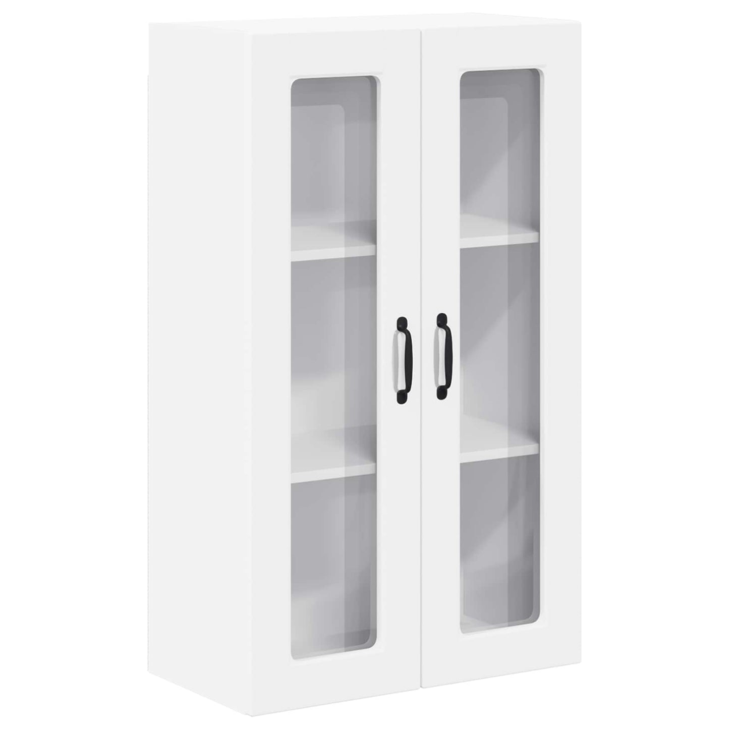 vidaXL Wall Glass Cabinet PORTO White 60 x 31 x 100 cm Engineered Wood