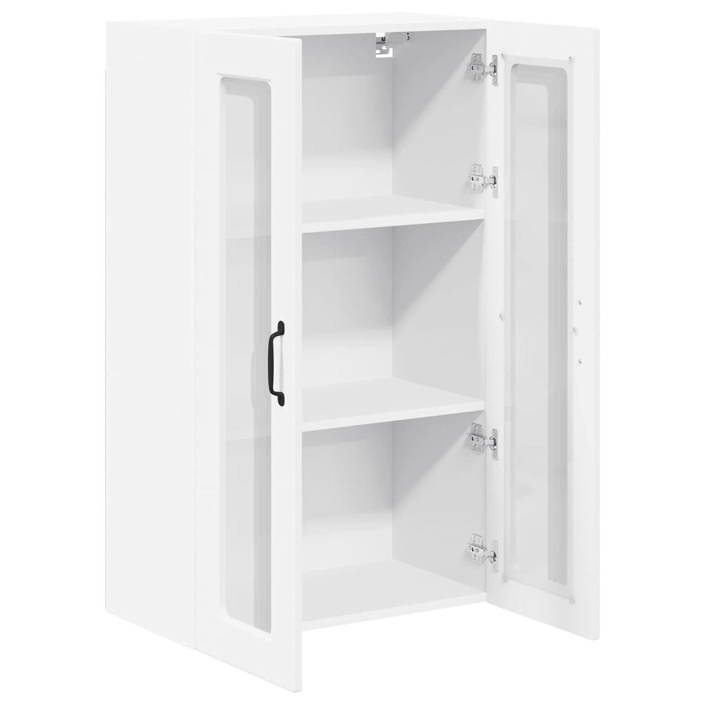 vidaXL Wall Glass Cabinet PORTO White 60 x 31 x 100 cm Engineered Wood