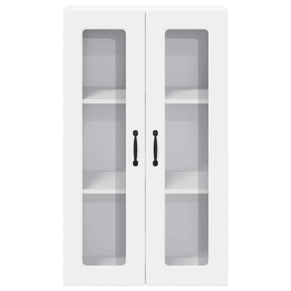 vidaXL Wall Glass Cabinet PORTO White 60 x 31 x 100 cm Engineered Wood