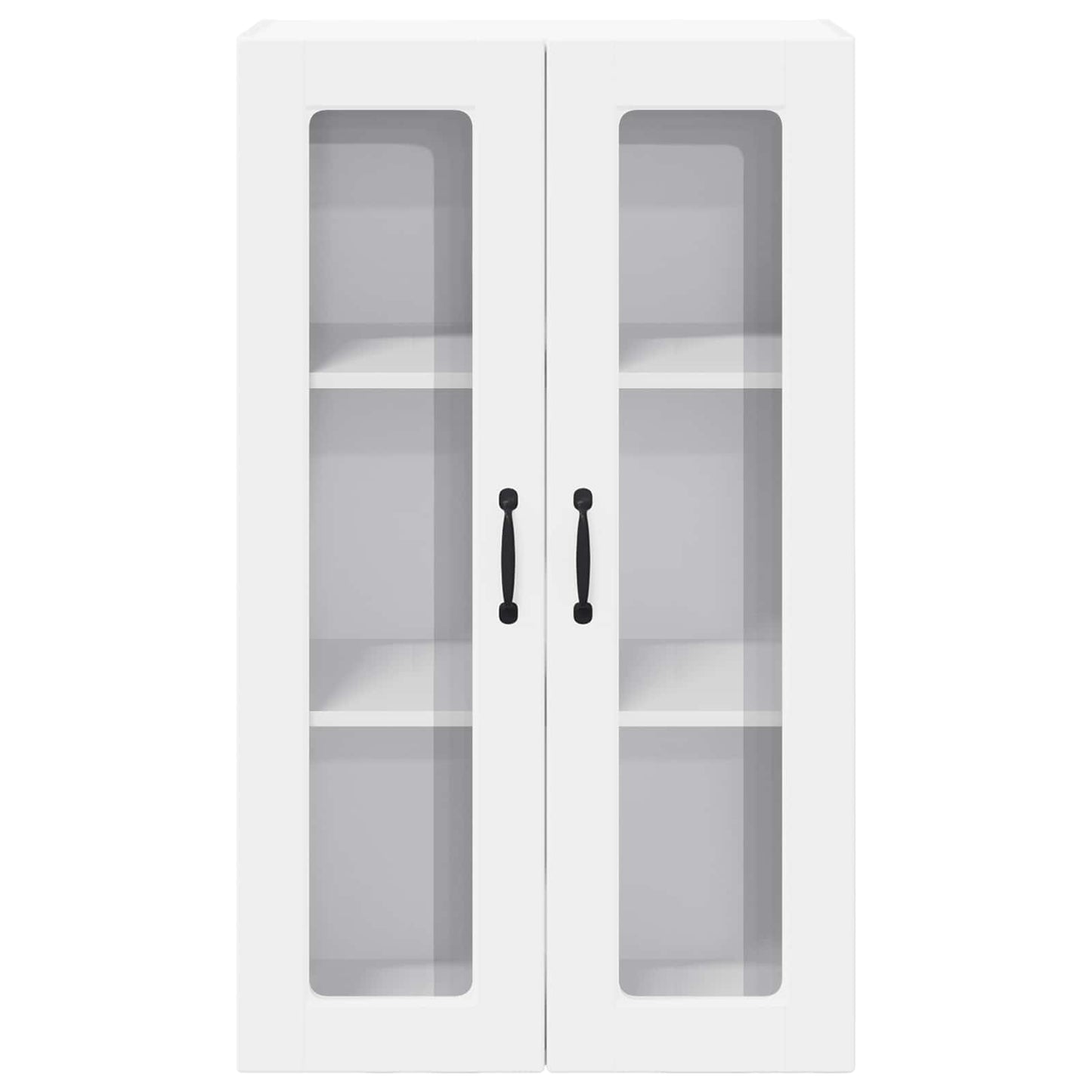 vidaXL Wall Glass Cabinet PORTO White 60 x 31 x 100 cm Engineered Wood