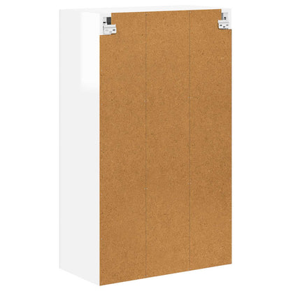 vidaXL Wall Glass Cabinet PORTO High Gloss White 60 x 31 x 100 cm