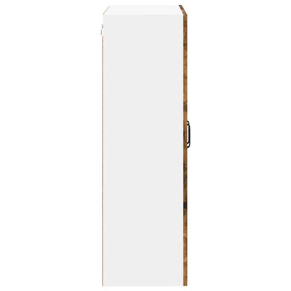 vidaXL Wall Glass Cabinet PORTO Smoked Oak 60 x 31 x 100 cm