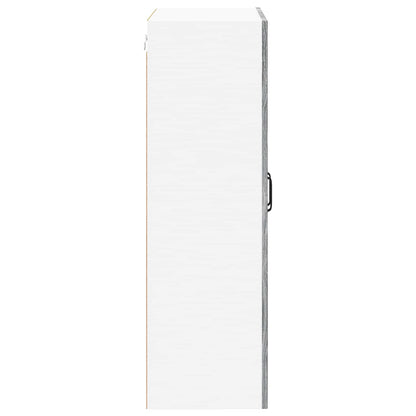 vidaXL Wall Glass Cabinet PORTO Grey Sonoma 60 x 31 x 100 cm