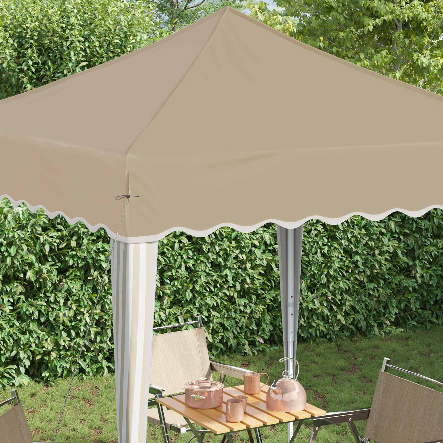 vidaXL Pop-up Party Tent 195 x 195 x 245 cm Cream Oxford Fabric