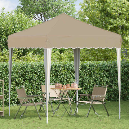 vidaXL Pop-up Party Tent 195 x 195 x 245 cm Cream Oxford Fabric