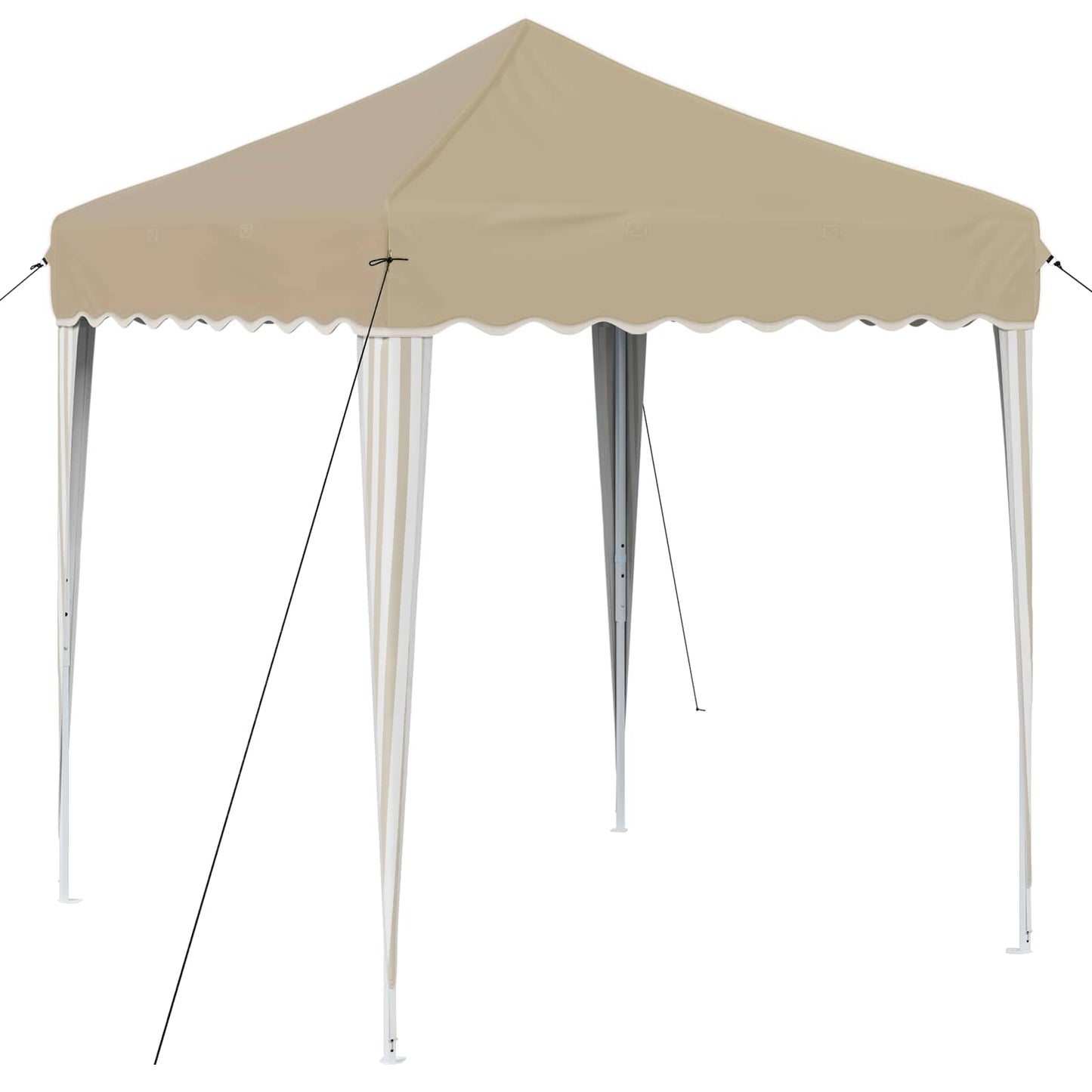 vidaXL Pop-up Party Tent 195 x 195 x 245 cm Cream Oxford Fabric