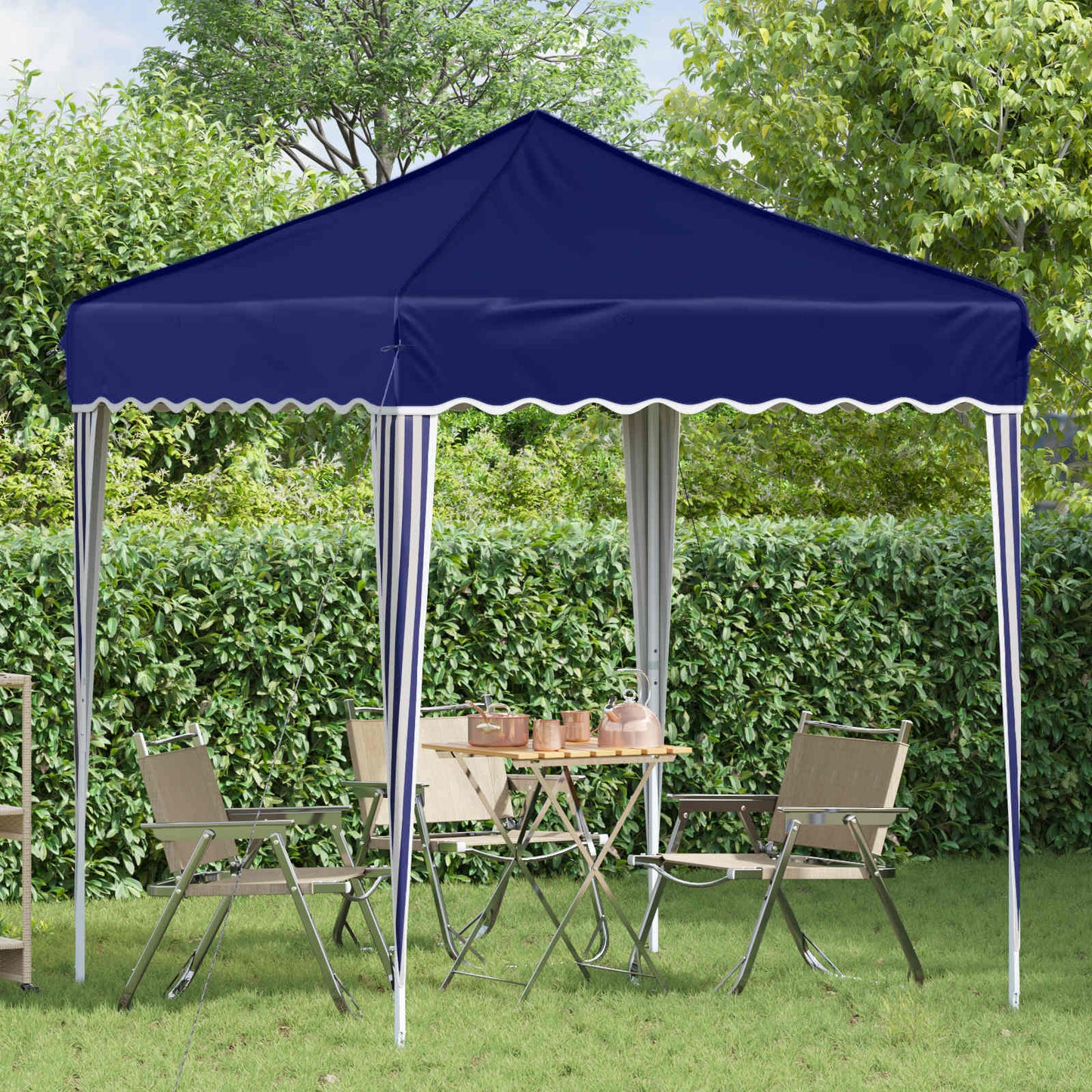 vidaXL Pop-up Party Tent 195 x 195 x 245 cm Blue Oxford Fabric