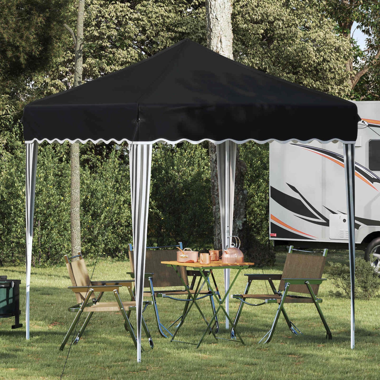 vidaXL Pop-up Party Tent 195 x 195 x 245 cm Anthracite Oxford Fabric