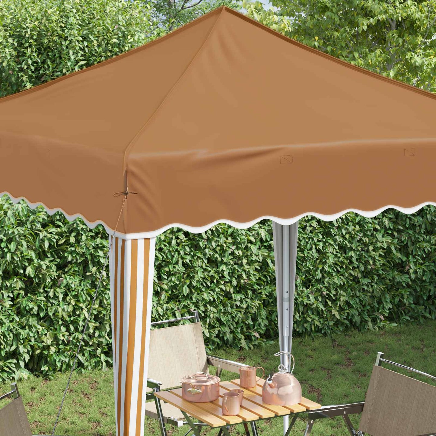 vidaXL Pop-up Party Tent 195 x 195 x 245 cm Beige Oxford Fabric