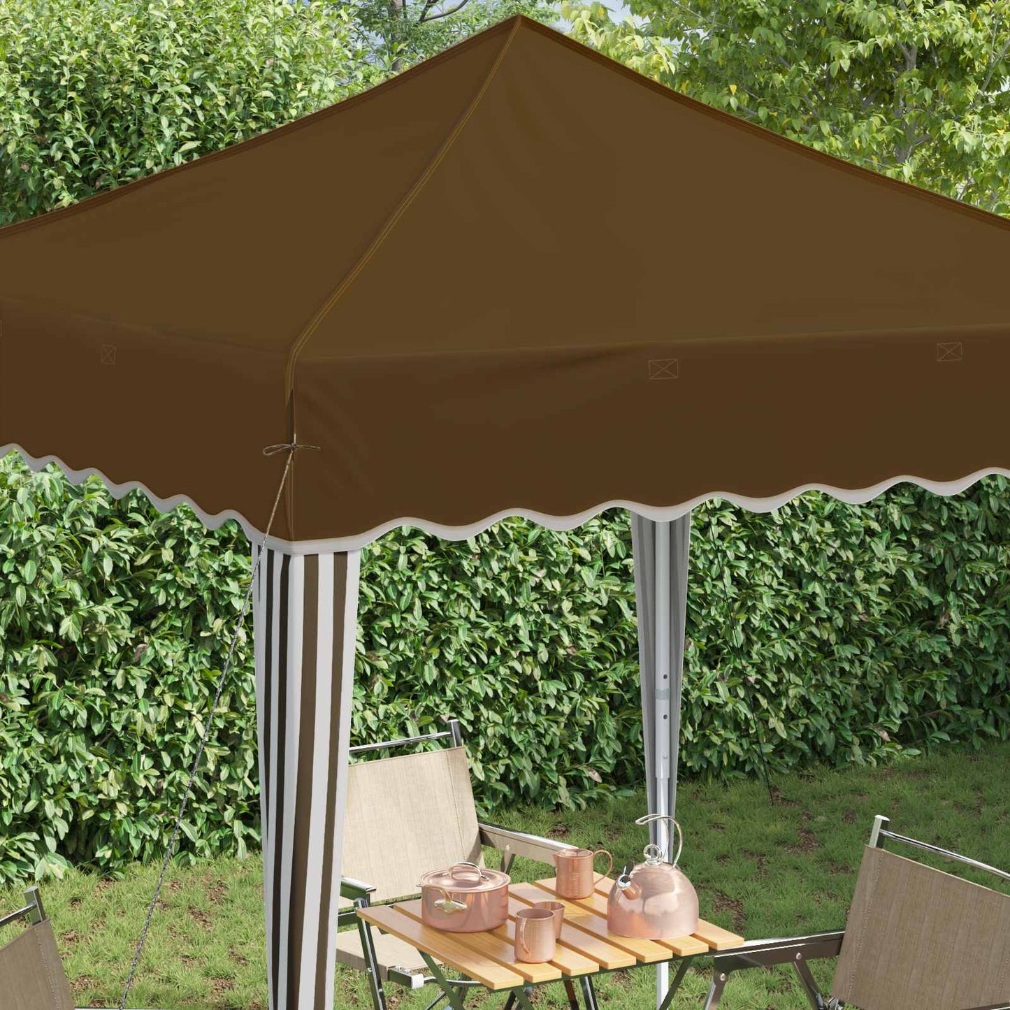vidaXL Pop-up Party Tent 195 x 195 x 245 cm Taupe Oxford Fabric