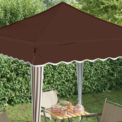 vidaXL Pop-up Party Tent 195 x 195 x 245 cm Brown Oxford Fabric