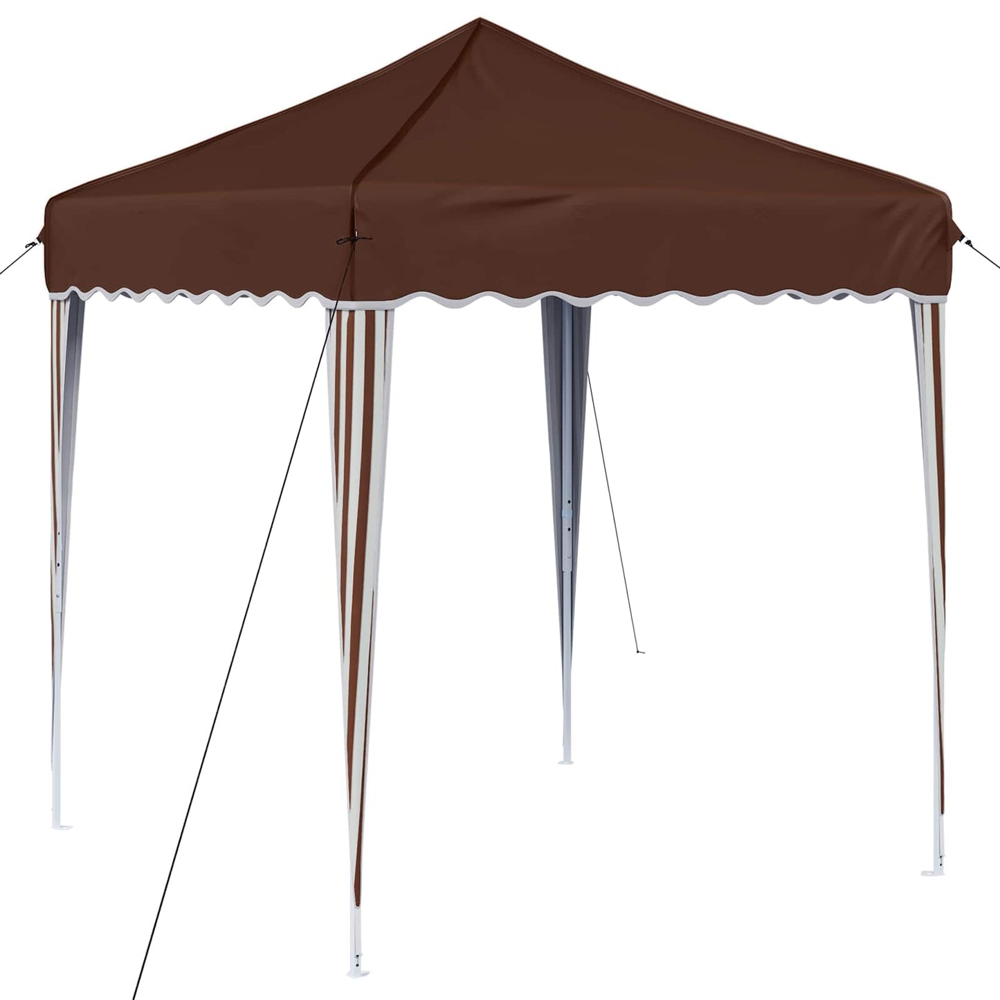 vidaXL Pop-up Party Tent 195 x 195 x 245 cm Brown Oxford Fabric