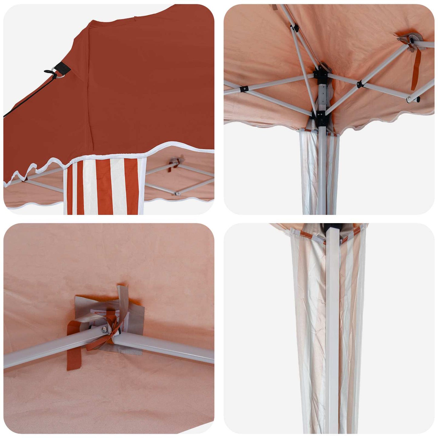 vidaXL Pop-up Party Tent 195 x 195 x 245 cm Terracotta Oxford Fabric