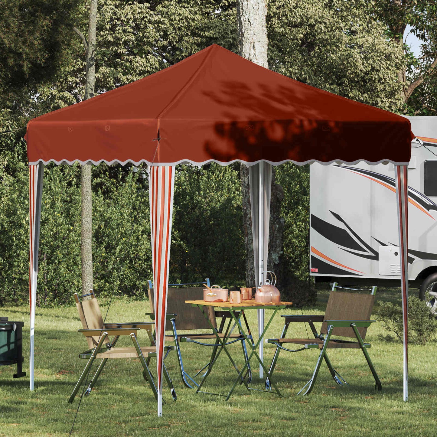 vidaXL Pop-up Party Tent 195 x 195 x 245 cm Terracotta Oxford Fabric