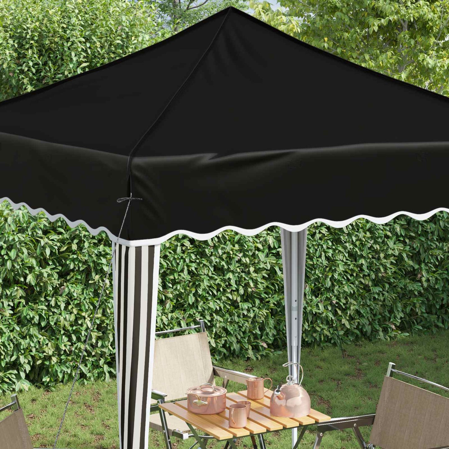 vidaXL Pop-up Party Tent 195 x 195 x 245 cm Black Oxford Fabric