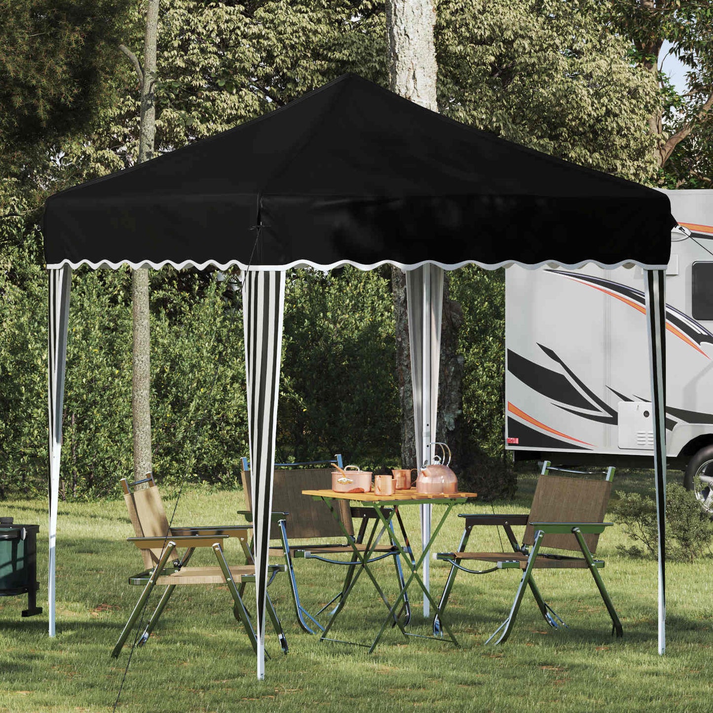 vidaXL Pop-up Party Tent 195 x 195 x 245 cm Black Oxford Fabric