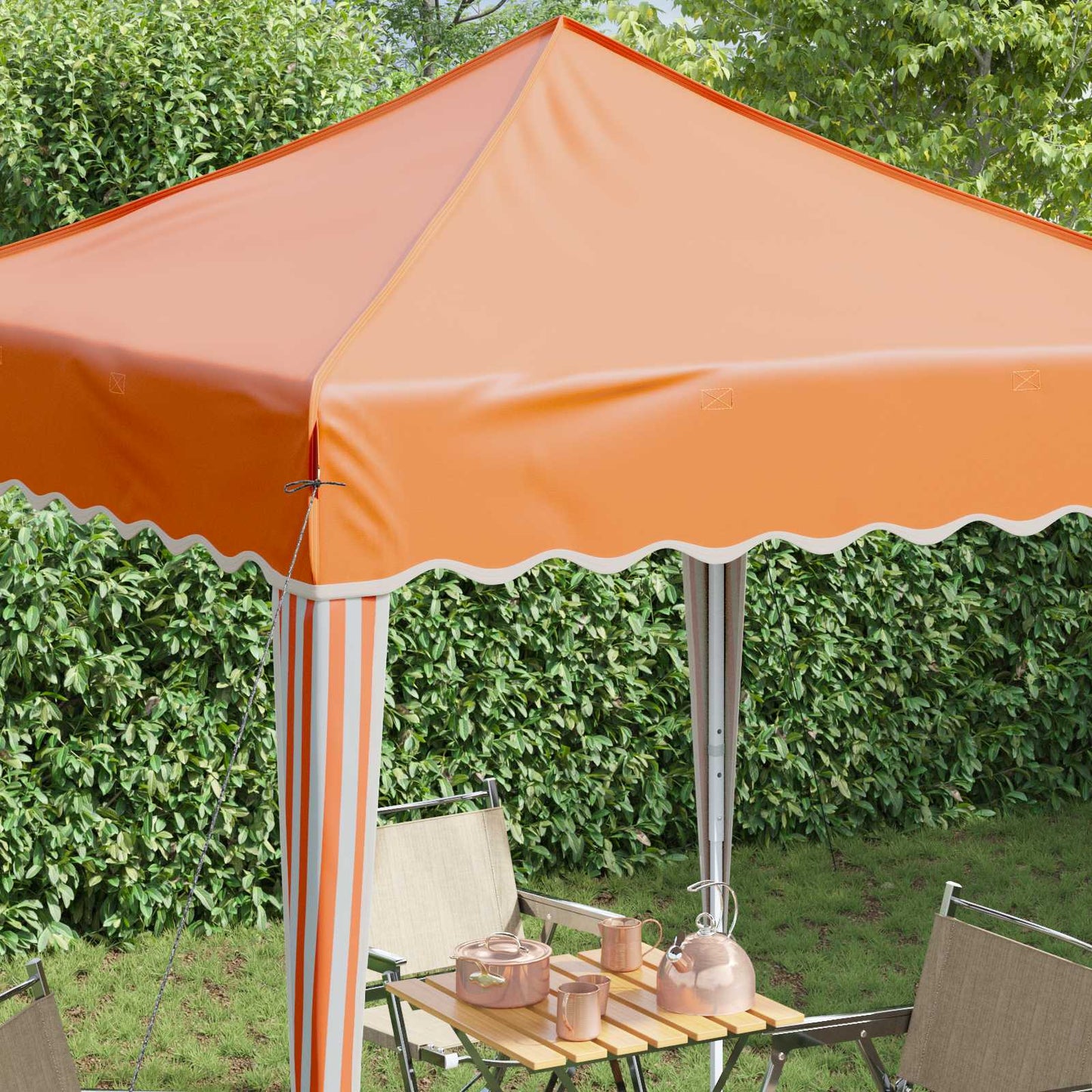 vidaXL Pop-up Party Tent 195 x 195 x 245 cm Orange Oxford Fabric