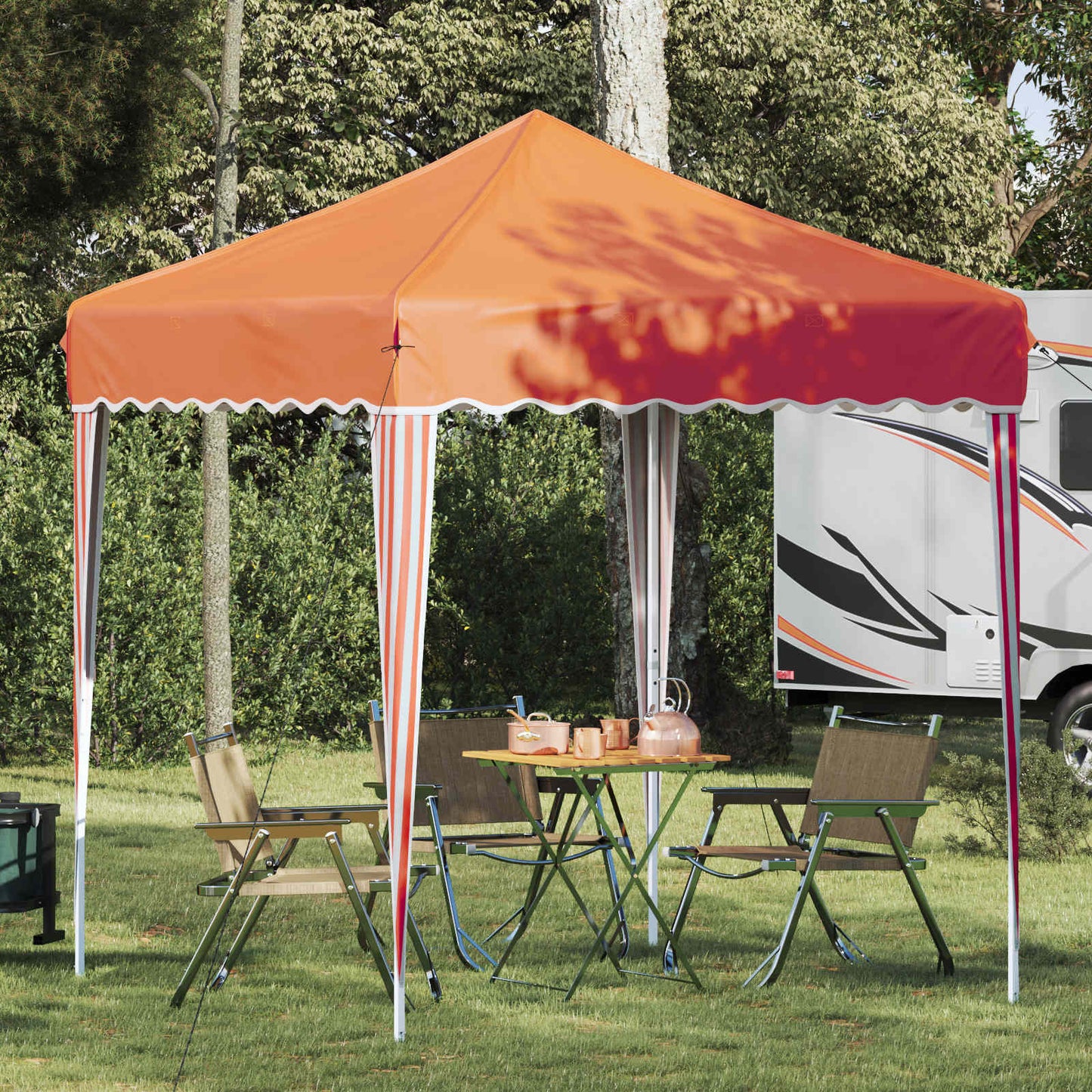 vidaXL Pop-up Party Tent 195 x 195 x 245 cm Orange Oxford Fabric
