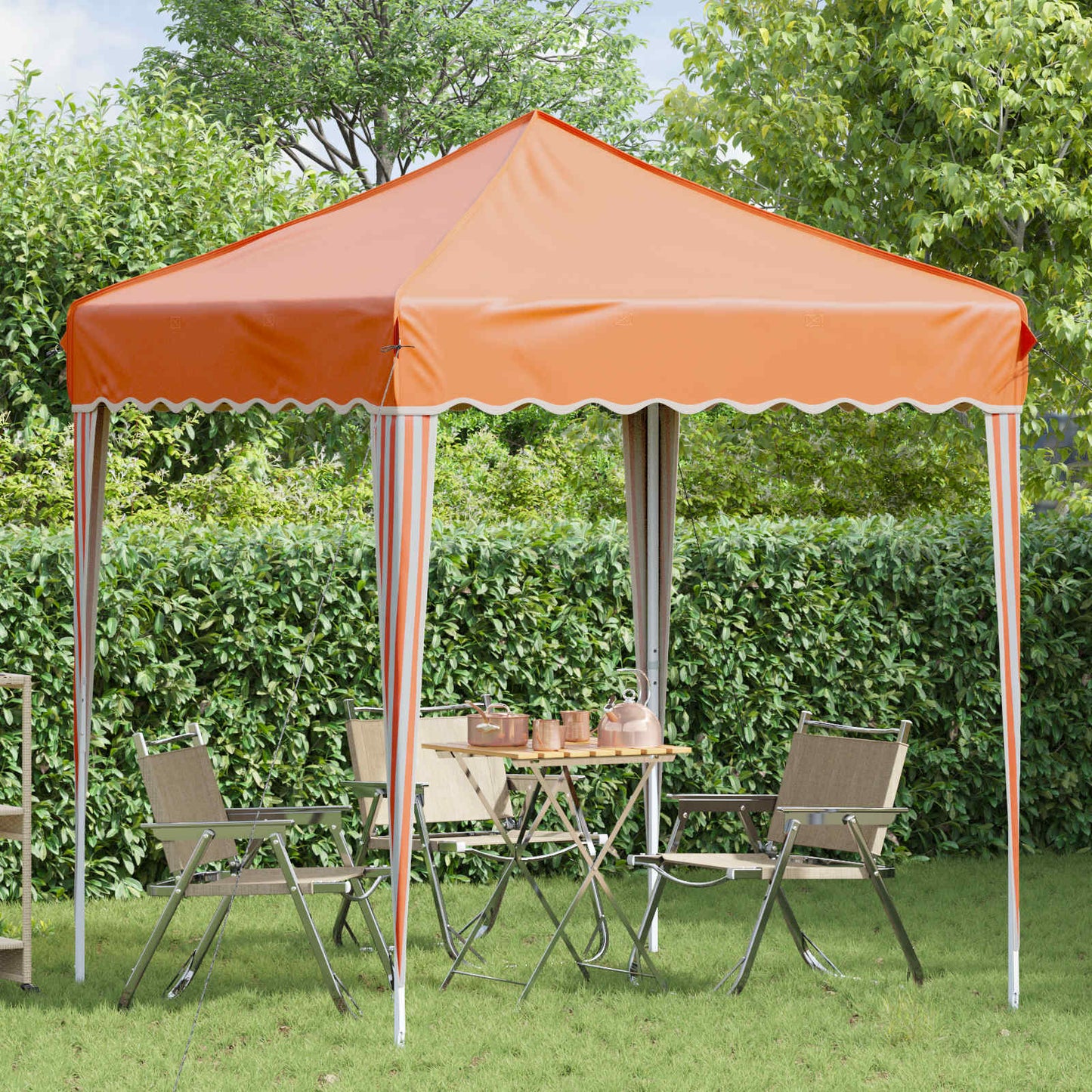 vidaXL Pop-up Party Tent 195 x 195 x 245 cm Orange Oxford Fabric