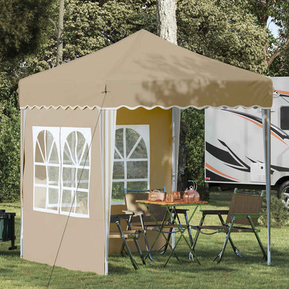 vidaXL Pop-up Party Tent 195 x 195 x 245 cm Cream Oxford Fabric