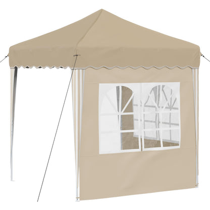 vidaXL Pop-up Party Tent 195 x 195 x 245 cm Cream Oxford Fabric