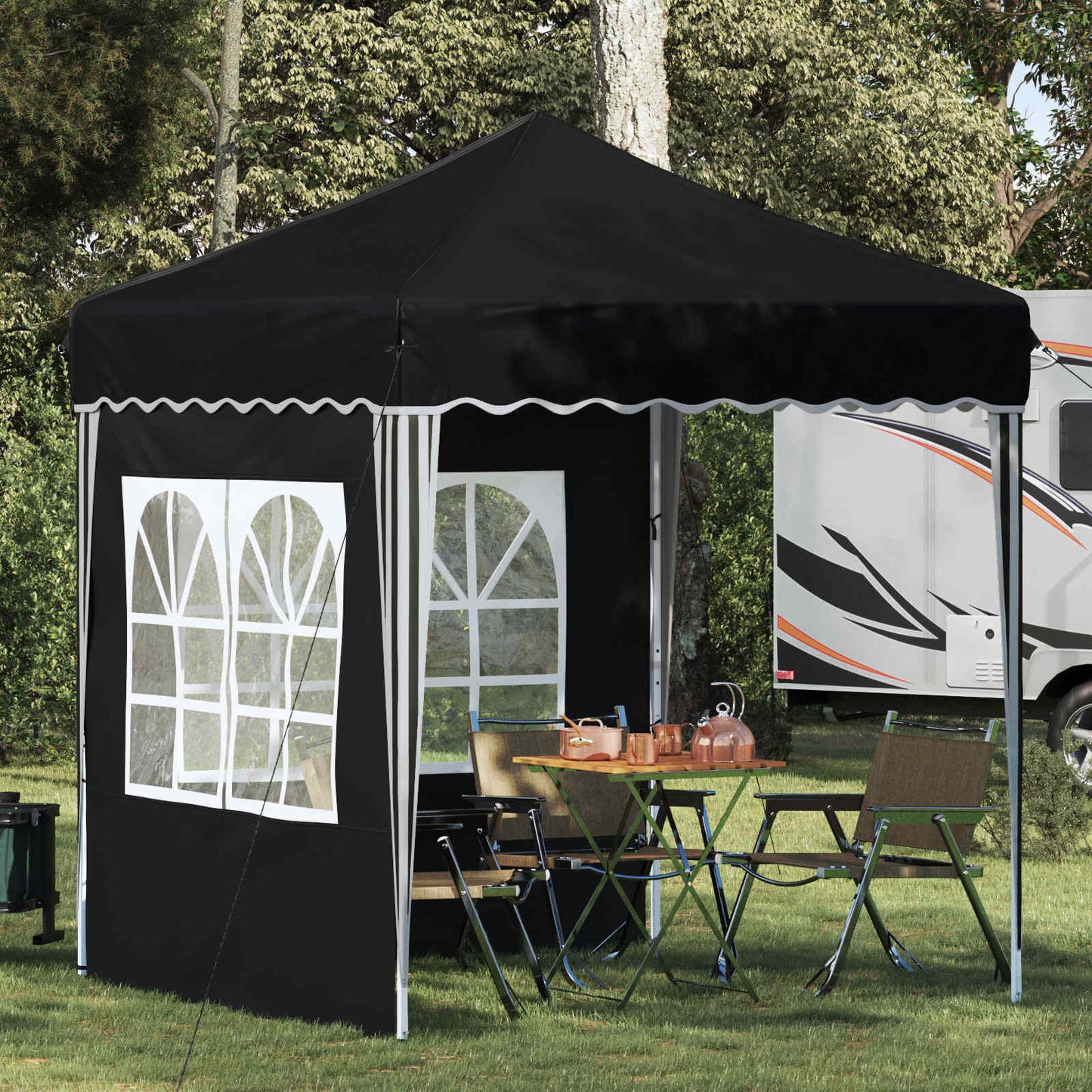 vidaXL Pop-up Party Tent 195 x 195 x 245 cm Anthracite Oxford Fabric