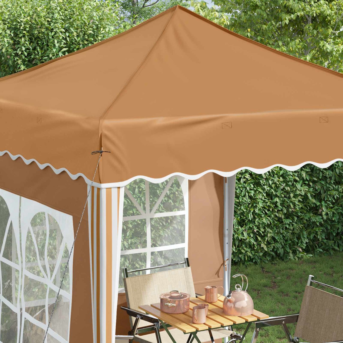 vidaXL Pop-up Party Tent 195 x 195 x 245 cm Beige Oxford Fabric