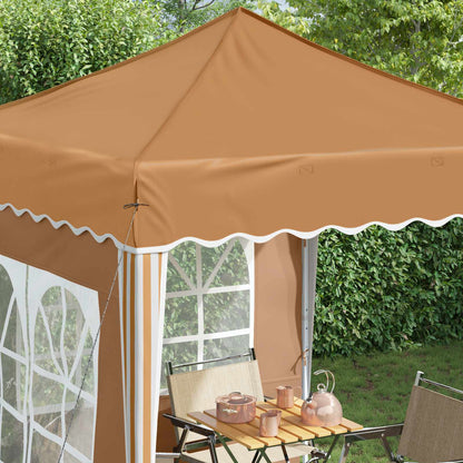 vidaXL Pop-up Party Tent 195 x 195 x 245 cm Beige Oxford Fabric