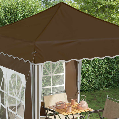 vidaXL Pop-up Party Tent 195 x 195 x 245 cm Taupe Oxford Fabric