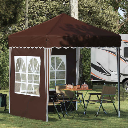 vidaXL Pop-up Party Tent 195 x 195 x 245 cm Brown Oxford Fabric