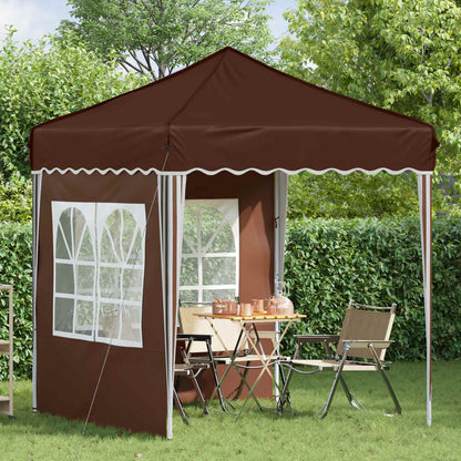 vidaXL Pop-up Party Tent 195 x 195 x 245 cm Brown Oxford Fabric