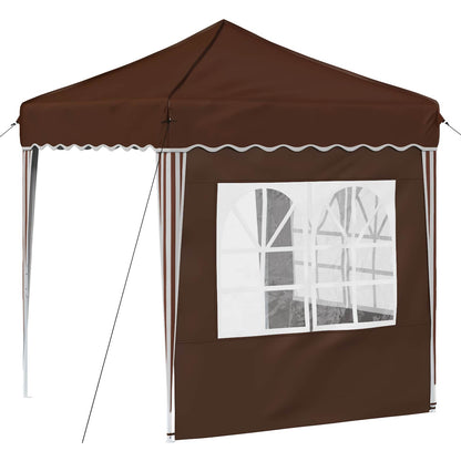 vidaXL Pop-up Party Tent 195 x 195 x 245 cm Brown Oxford Fabric