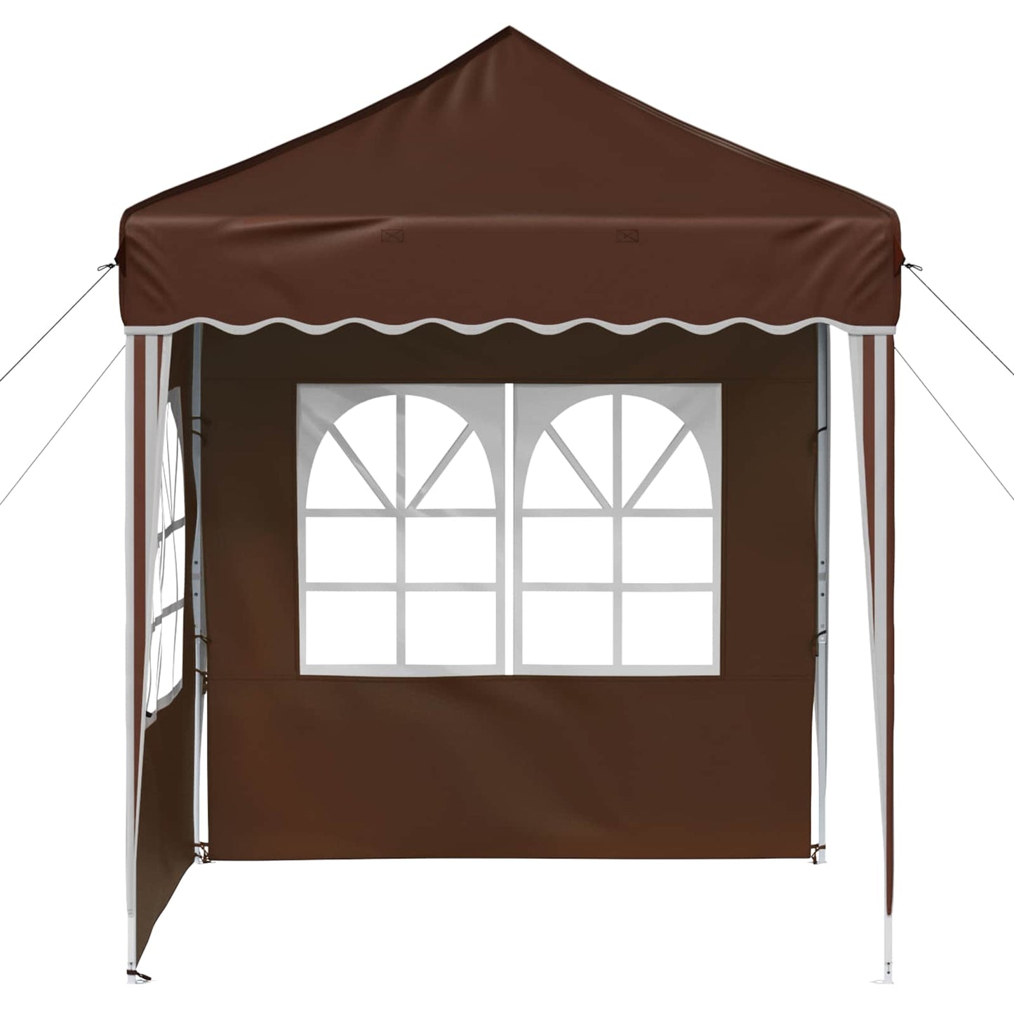 vidaXL Pop-up Party Tent 195 x 195 x 245 cm Brown Oxford Fabric