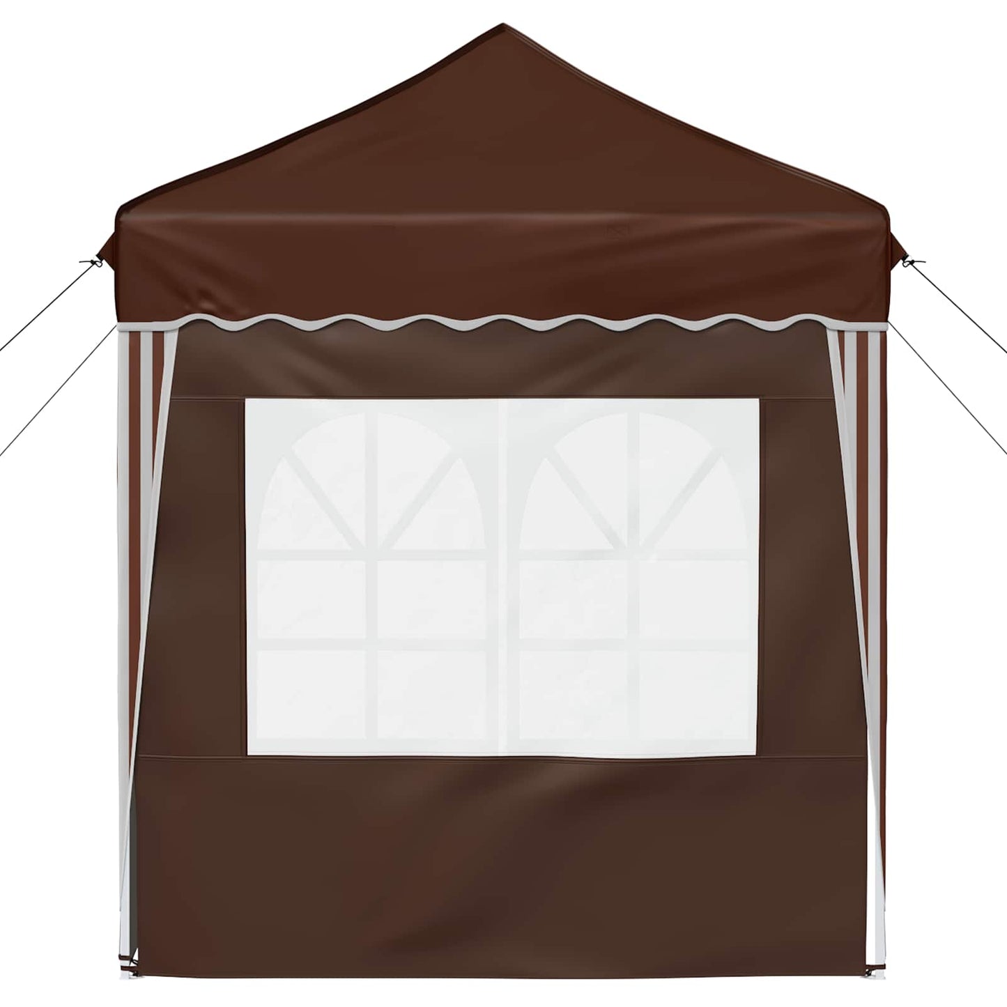 vidaXL Pop-up Party Tent 195 x 195 x 245 cm Brown Oxford Fabric