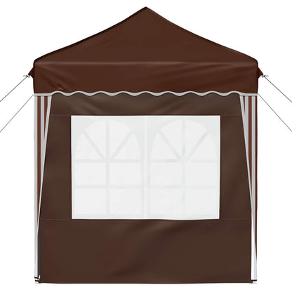 vidaXL Pop-up Party Tent 195 x 195 x 245 cm Brown Oxford Fabric