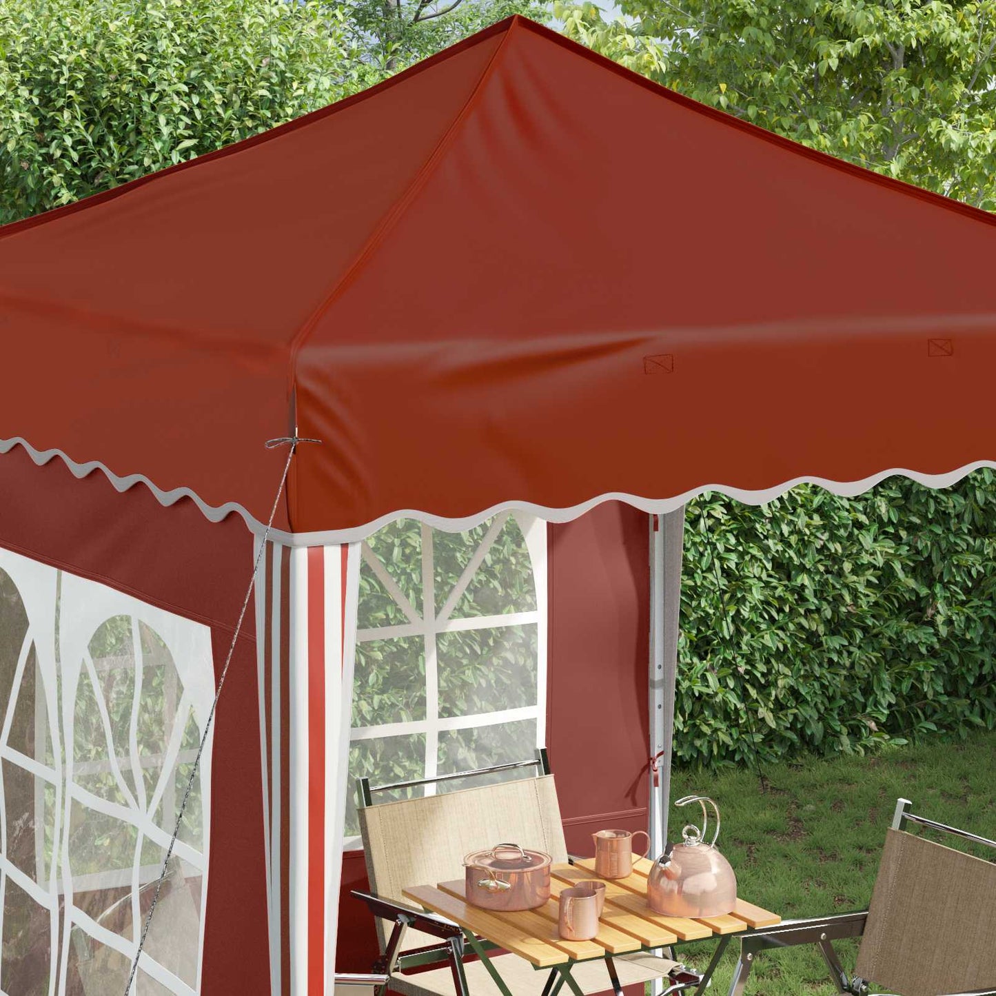 vidaXL Pop-up Party Tent 195 x 195 x 245 cm Terracotta Oxford Fabric